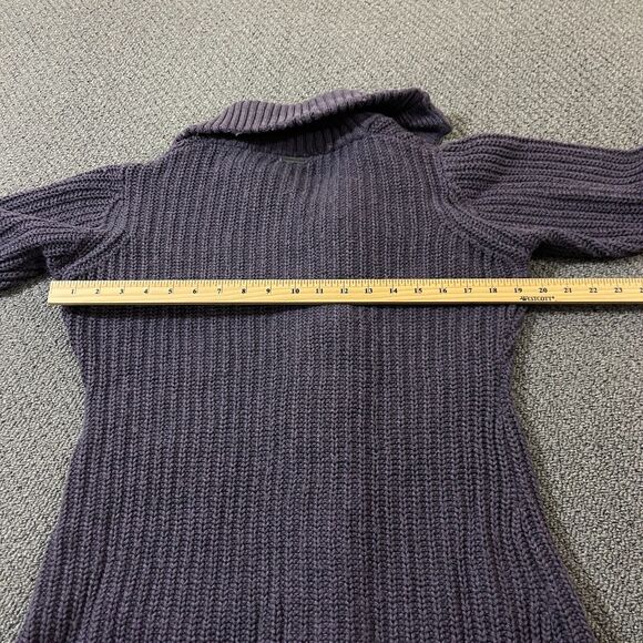 Merrell Cardigan Womens Size Medium M Purple Fleece Sweater Button Jacket Collar - Picture 8 of 10